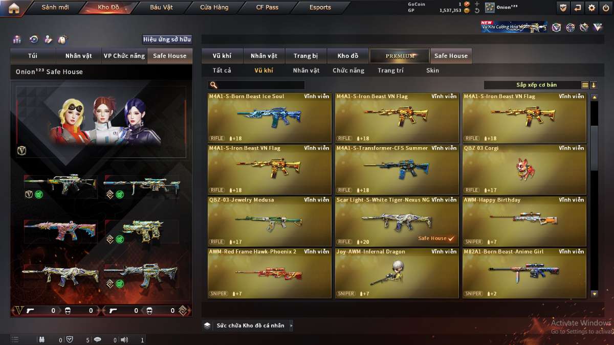 shop acc cf uy tin gia re
